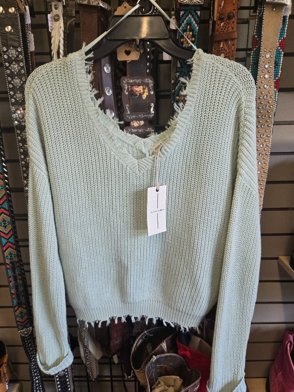 New Moon & Madison summer sweater M pretty green